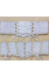 Nanshengge White Dew Lace Corset(2 Colours)